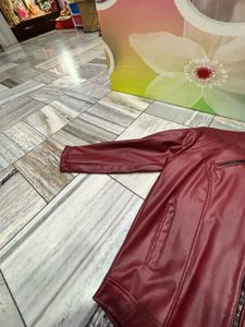 Maroon Leather Jacket