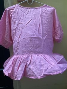 Trendy Bow Peplum Top