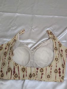 Cotton Printed Blouse-hands Attached Inside