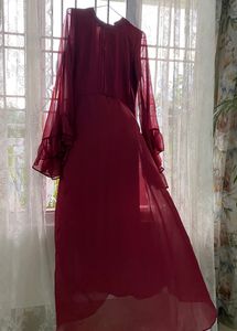 Coverstory Maroon Color Dress.