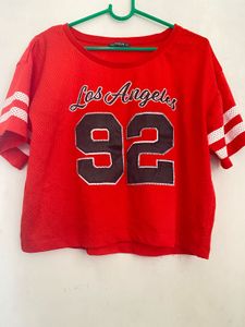 Red Los Angeles 92 Jersey Tee
