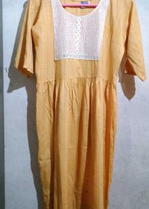 Yellow Embroidered Dress