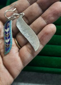 92.5 Silver Meenakari Earrings