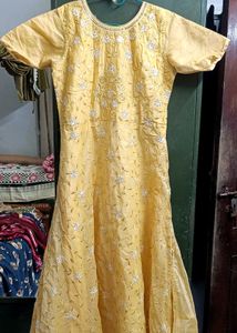 New Elegant Yellow Ethnic Gown