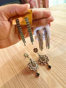 3 Beautiful Stone Earrings Combo