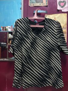 Striped V-Neck Top