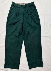 Green Wide Leg Korean Pant
