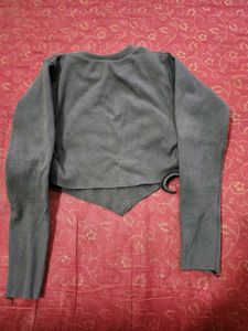 Gray Crop Top