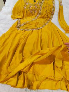 Yellow And Black Gown