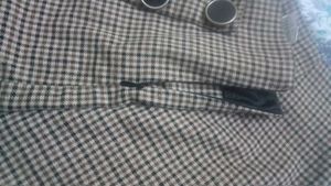 Checkered Skort with Button Detail