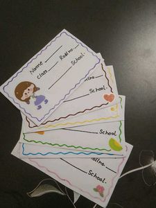 Handmade School Name Labels