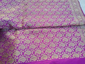 Beads Work Saree