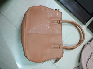 Tan Structured Handbag
