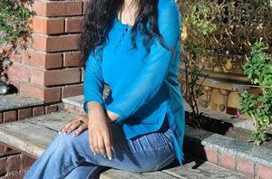 Blue Sheer Short Kurti