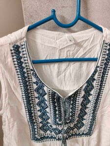 Embroidered Sleeveless Top