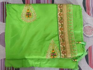 Green Embellished Saree