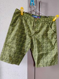 Patterned Green Shorts