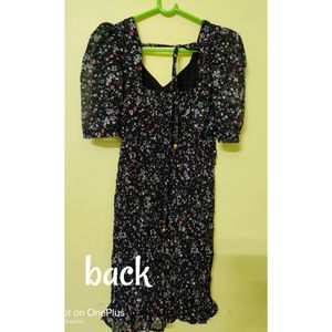 New Mid Thigh Length Floral Printed Dress