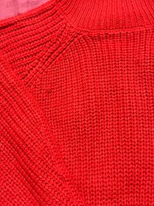 Coral Ribbed Knit Turtleneck