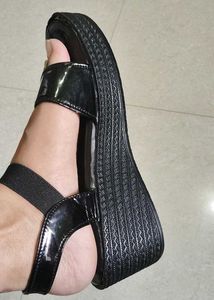 Black Patent Leather Sandals