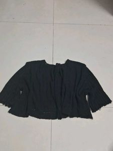 Black knit Coverup Top