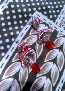 Blue &amp; Necklace &amp; Red Earing &amp; Ring 💍