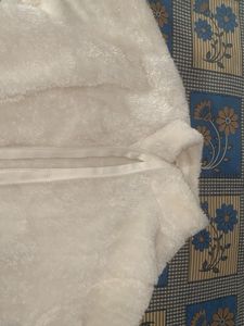 White Fuzzy Zip-Up Jacket