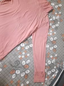 A Beautiful Full Sleeve Peach Color Top