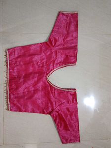 Pink saree/skirt Blouse