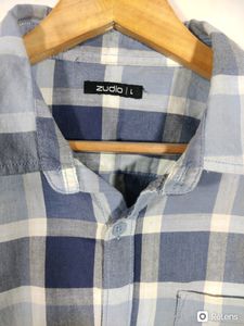 Zudio Blue Checks Slim Fit Shirt (men's)