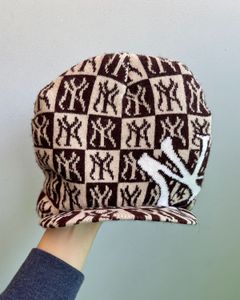 UNISEX Hip Hop Brown Patterned Beanie