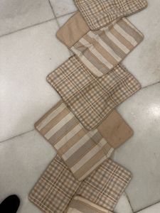 8pc Cotton Cushion Covers Buttons &amp; Tie-ups