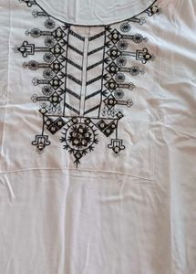 Super comfy white kurti set! 🤍