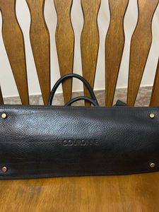 Black Leather Tote Bag