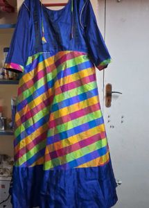 4xl Size Used Anarkali Silk  Kurti