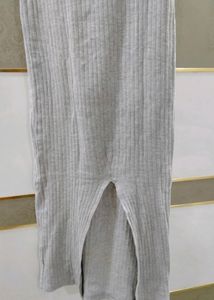 Combo Of Grey Shrug &amp; Bodycon Dress