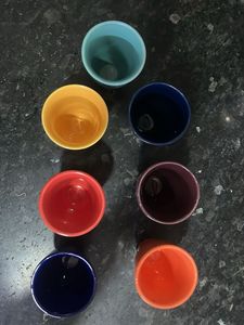 Colorful Ceramic chai Cups set of 7