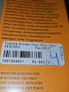 Foxtale Glow Sunscreen &amp; Moisturizer