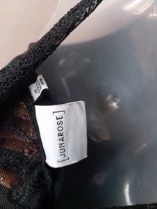 Black Lace Trim Cami Top