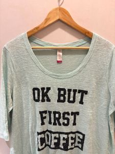 Cute Over Size Graphic Top