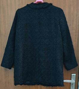 ANN TAYLOR Black Tweed Jacket