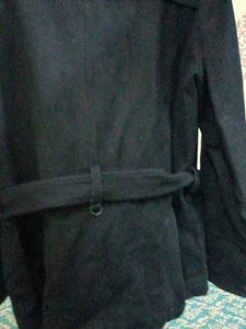 H&amp;M Import Uni Coat🧥 Half Trenchcoat Premium Wool