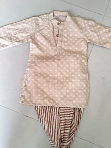 Chikankari Dhoti Kurta Set(12-18 Months)