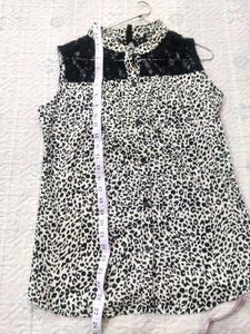 Leopard Print Lace Top
