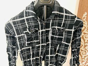 Checkered Black &amp; White Short shirt