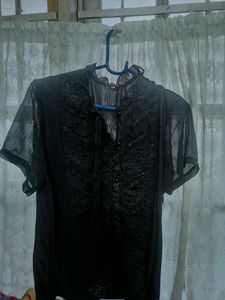 Black Lace Blouse