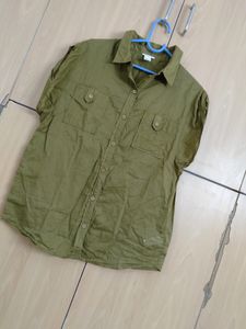 Olive Green Women Shirt