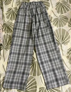 H&amp;M Wide Leg Plaid Pants