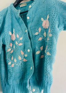 Vintage Floral Embroidered Cardigan