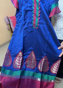 Banarasi  Royal Blue Kurta Set